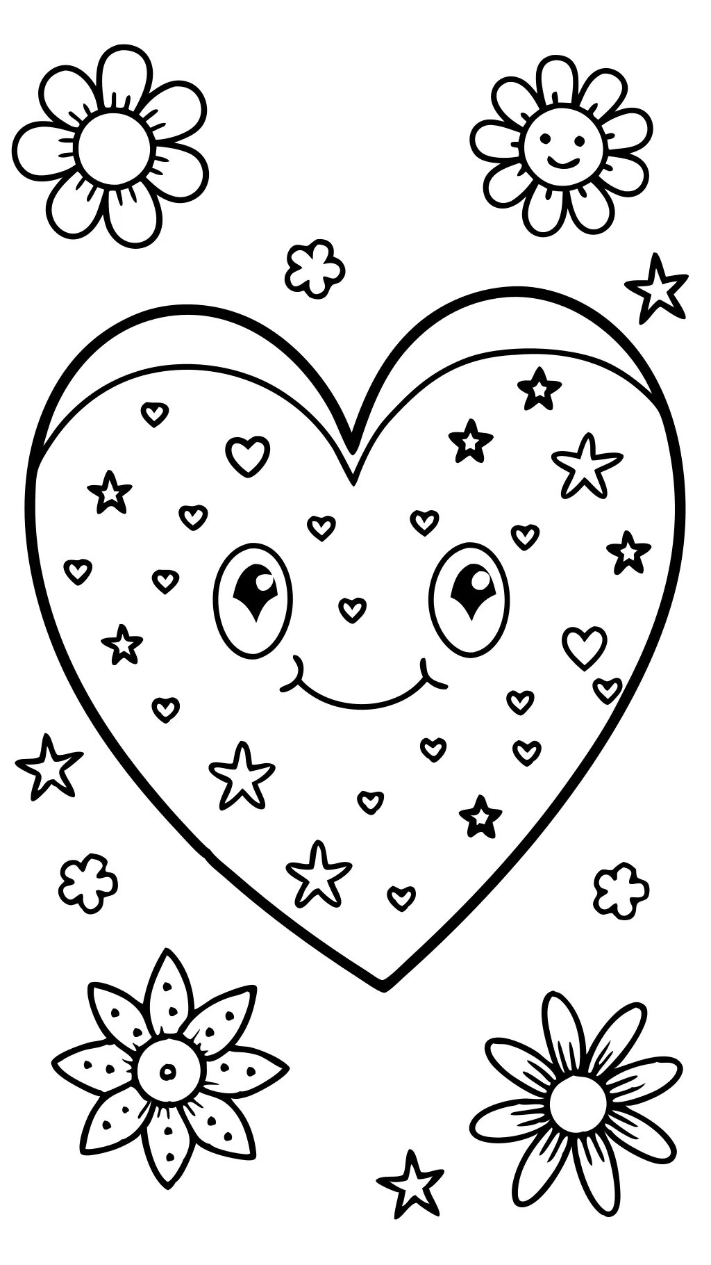 cute heart coloring pages